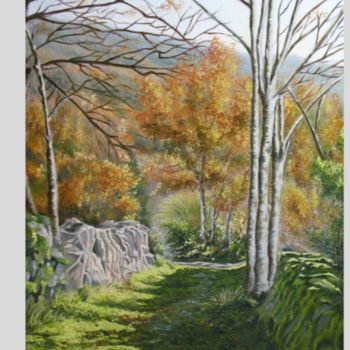 Painting titled "le chemin des amour…" by Brigitte Bouysse, Original Artwork, Oil