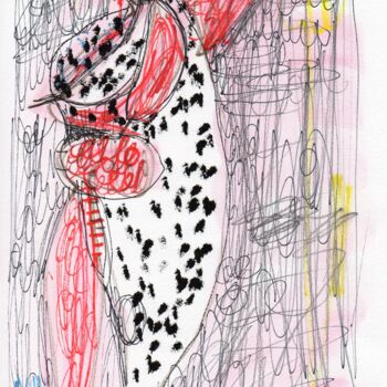 Dibujo titulada "Vénus aux cheveux r…" por Brigitte Derbigny, Obra de arte original, Acrílico