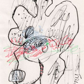 Drawing titled "Vénus cactus" by Brigitte Derbigny, Original Artwork, Marker