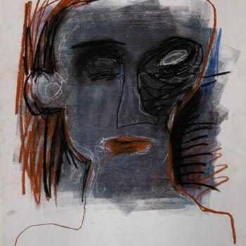 Dibujo titulada "portrait n°5" por Brigitte Derbigny, Obra de arte original, Tinta
