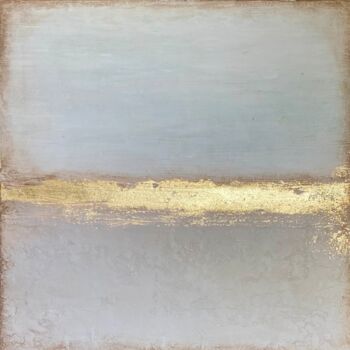 Malerei mit dem Titel "Golden glow" von Brigitte Dravet, Original-Kunstwerk, Acryl Auf Keilrahmen aus Holz montiert