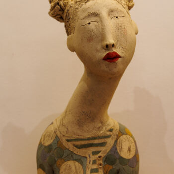 Skulptur mit dem Titel "Marguerite" von Brigitte Joyez Beaurain (BRIG), Original-Kunstwerk, Ton
