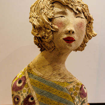 Sculpture titled "Félicie" by Brigitte Joyez Beaurain (BRIG), Original Artwork, Clay