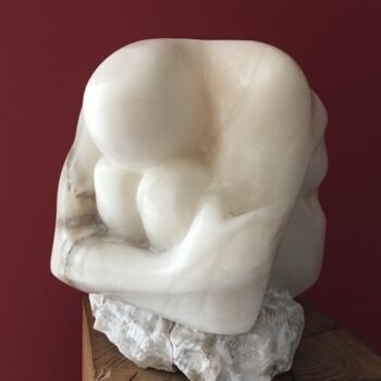 Sculpture titled "introversion" by Brigitte Perez, Original Artwork, Stone