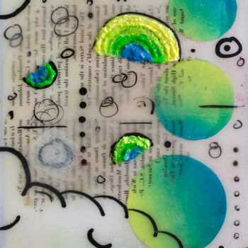 Pittura intitolato "Happy Clouds" da Brittany Ellis, Opera d'arte originale, Acrilico
