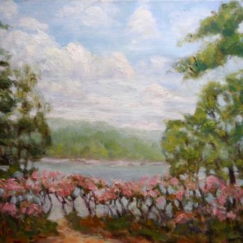 Painting titled "Laurels Along the C…" by B.Rossitto, Original Artwork, Oil