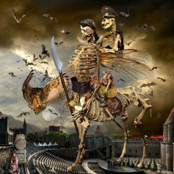 Digital Arts titled "Théâtre de guerre" by Bruno Béghin, Original Artwork, Photo Montage