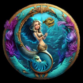 Digital Arts titled "Mermaid 01" by Bruno Dujardin, Original Artwork, AI generated image