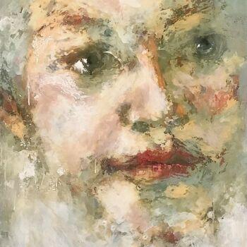 Pintura titulada "Portrait De Femme P…" por Bruno Raharinosy, Obra de arte original, Acrílico