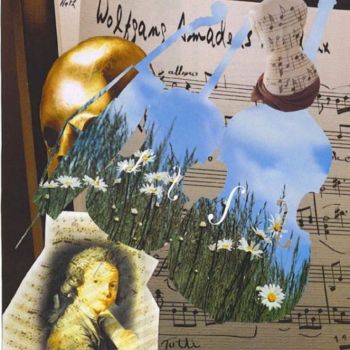 Peinture intitulée "Concerto pour Mozart" par Nath, Œuvre d'art originale, Huile