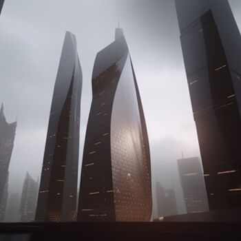 「future Skyscraper c…」というタイトルのデジタルアーツ C.Moonheartによって, オリジナルのアートワーク, AI生成画像