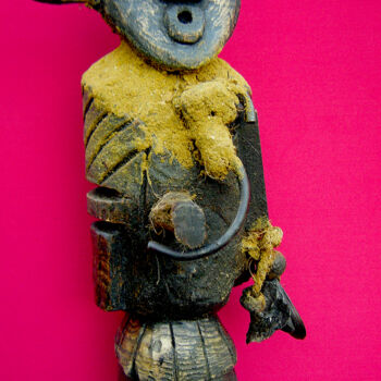 Γλυπτική με τίτλο "voodoo # 3" από Cambrousse, Αυθεντικά έργα τέχνης, Ξύλο