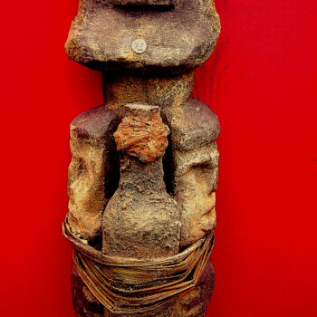 Rzeźba zatytułowany „voodoo # 52” autorstwa Cambrousse, Oryginalna praca, Drewno