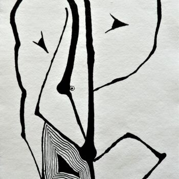 Drawing titled "Extrait 11" by Camille Escudero, Original Artwork, Ink