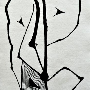 Dessin intitulée "Extrait 11" par Camille Escudero, Œuvre d'art originale, Encre