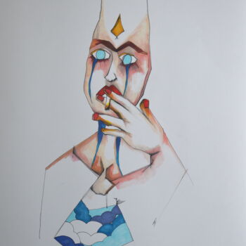 Drawing titled "breath of smoke" by Camille Joanny, Original Artwork, Marker