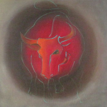 Painting titled "toro 4" by Nonna, Original Artwork, Oil