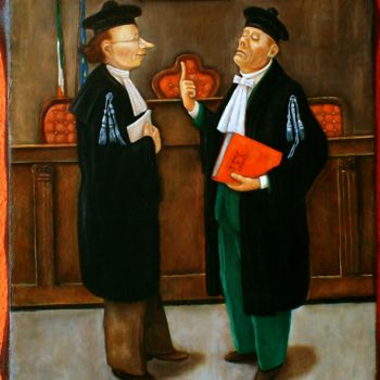 Peinture intitulée "Lezioni di Legge (G…" par Nunzio Capece, Œuvre d'art originale, Huile