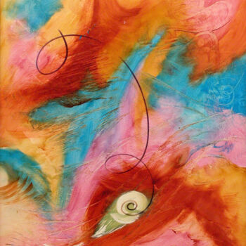 Картина под названием "La Tête de L‘Oiseau…" - Cappone, Подлинное произведение искусства, Масло