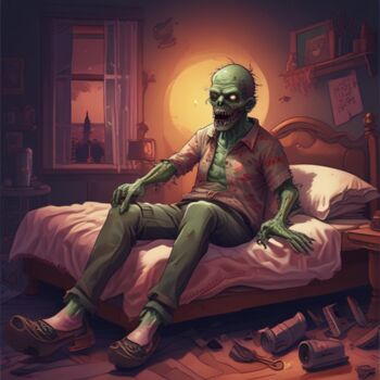 zombie qui va au lit