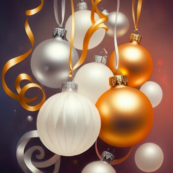 Digital Arts titled "Christmas balls" by Caprice, Original Artwork, AI generated image