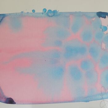 Картина под названием "fiore blu su rosa" - Carla Favoino, Подлинное произведение искусства, Акрил