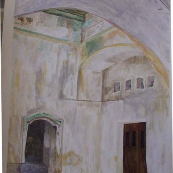 Pittura intitolato "Casa a corte" da Carlo, Opera d'arte originale, Olio