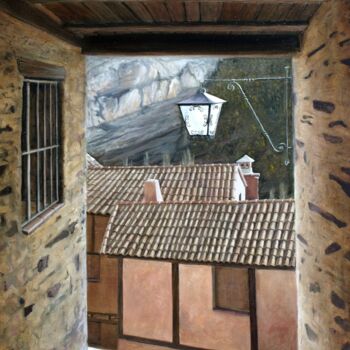 Malarstwo zatytułowany „Farol de Albarracín” autorstwa Carlos De La Encarnación, Oryginalna praca, Olej