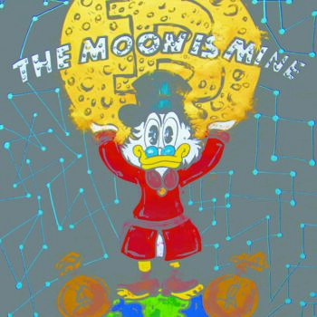Pintura titulada "Scrooge McDuck in t…" por Carlos Pun, Obra de arte original, Acrílico Montado en Bastidor de camilla de ma…