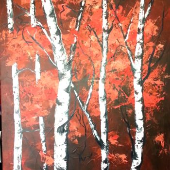 Painting titled "CHARME D'AUTOMNE" by Carmen Berluti, Original Artwork, Acrylic