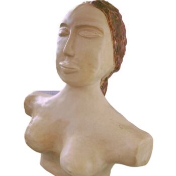 Escultura intitulada "Büste Judith" por Carmen Coduri, Obras de arte originais, Argila