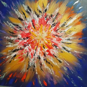 Pintura titulada "Couleurs explosives" por Caroline Colomina, Obra de arte original, Acrílico Montado en Bastidor de camilla…