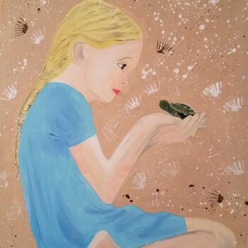 Malerei mit dem Titel "INNOCENCE" von Caroline Dequidt, Original-Kunstwerk, Acryl
