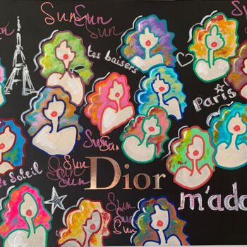 Ζωγραφική με τίτλο "Dior m’adore" από Caroline Montigneaux, Αυθεντικά έργα τέχνης, Ακρυλικό