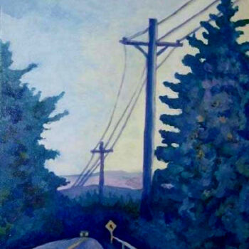 Картина под названием "Country Road" - Carolyn   A. Debnam, Подлинное произведение искусства, Акрил Установлен на Деревянная…