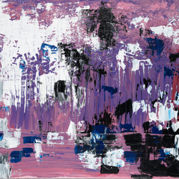 Malerei mit dem Titel "Pink Miguet" von Cassie Burgan, Original-Kunstwerk, Acryl