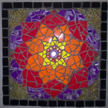 Sculpture titled "mandala" by Cassio-Galet, Original Artwork, Mosaic