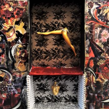 Collages titled "Burlesque" by Marta Castellanos, Original Artwork, Collages