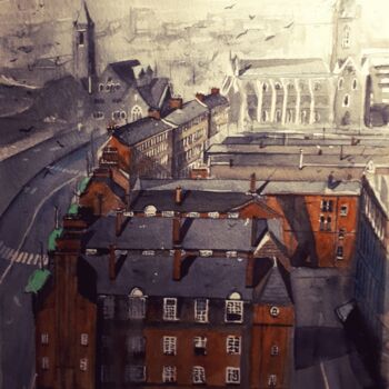 绘画 标题为“View from St. Patri…” 由Cathal O'Briain, 原创艺术品, 水彩