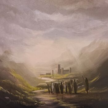 Schilderij getiteld "Druids valley" door Cathal O Malley, Origineel Kunstwerk, Acryl