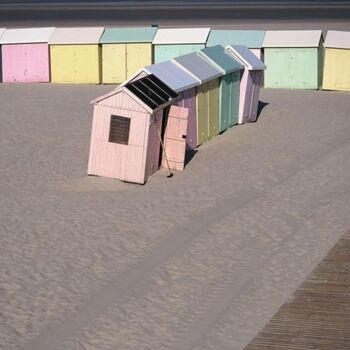 Photography titled "Berck. Cabines de p…" by Catherine Boutin, Original Artwork