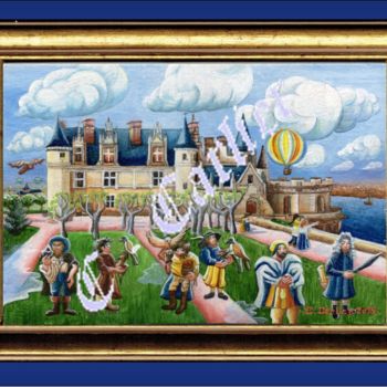 Peinture intitulée "Château d'Amboise l…" par Catherine  Carlier, Œuvre d'art originale, Huile