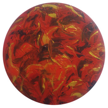 Pintura intitulada "Lune rouge de sang…" por Catherine Maddens, Obras de arte originais, Acrílico Montado em Armação em made…