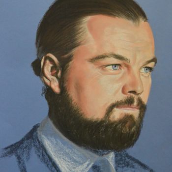 Drawing titled "Leonardo" by Andromaque, Original Artwork, Pastel