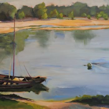 Painting titled "La Loire à Combleux" by Catherine Roch-De Hillerin, Original Artwork