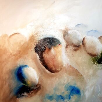Pittura intitolato "TRAVERSE LE SOUVENI…" da Catherine Villa, Opera d'arte originale, Olio Montato su Telaio per barella in…