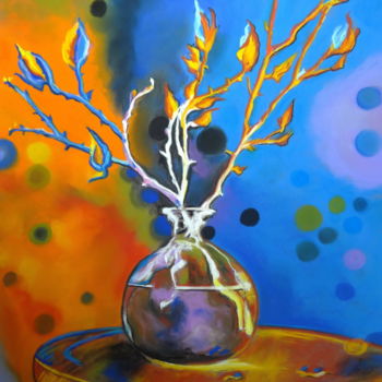 Tekening getiteld "BRANCHES PASCALES" door Catherine Wernette, Origineel Kunstwerk, Pastel