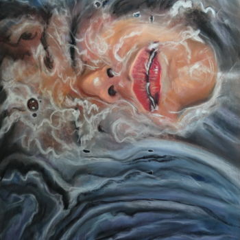 Desenho intitulada "IMMERSION" por Catherine Wernette, Obras de arte originais, Pastel