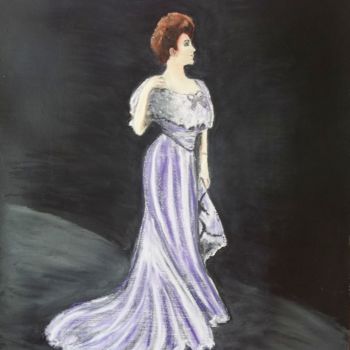 Pintura titulada "Lady in gown" por Cathy Jourdan, Obra de arte original