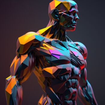 "HUMAIN" başlıklı Dijital Sanat Cathy Massoulle (SUNY) tarafından, Orijinal sanat, AI tarafından oluşturulan görüntü